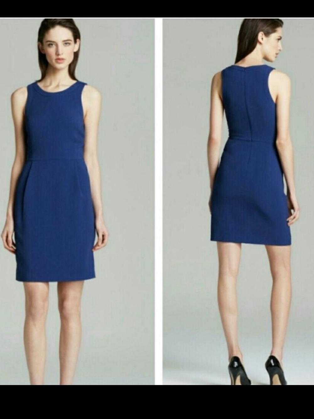 Theory Royal Blue Sleeveless Sheath Dress